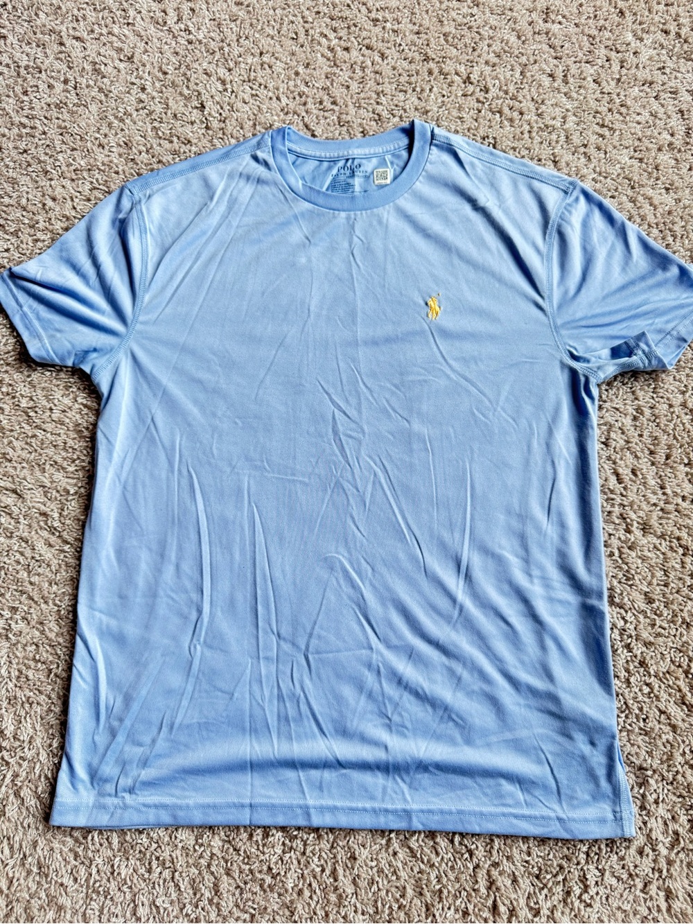 Polo by Ralph Lauren Sky Blue Short Sleeve Classic Fit Crew Neck - Performance